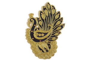 Luxury Handmade Crystal Beaded Embroidery Patch High-End <b>Fashion</b> <b>Design</b> for Apparel Decoration Canvas Fabric in India 2025 - Product Image 6