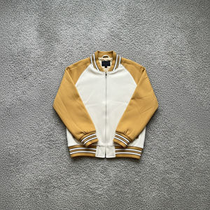 Veste longue de style universitaire pour homme en 100% laine OEM avec logo sur le devant, poches latérales bicolores, bordure contrastée, veste d'hiver confortable - Product Image 3