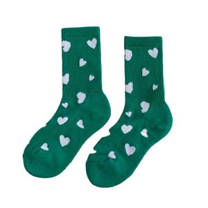 ODM personnalisé imprimé confortable respirant coton femmes chaussettes équipage usage quotidien en gros bas quantité minimale de commande coeur modèles - Product Image 4
