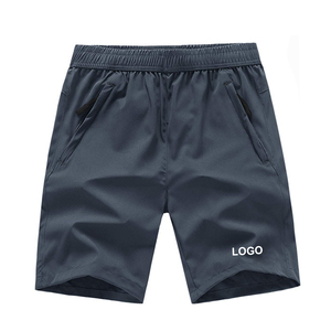 กางเกงขาสั้นสำหรับออกกำลังกายในยิมของผู้ชายผ้าฝ้ายระบายอากาศได้ดีกางเกงขาสั้นสำหรับวิ่งสีพื้นเอวกลางแบบยางยืด - Product Image 4