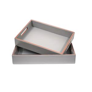 Plateau de service et de décoration en cuir classique pour fruits, plateau de table de haute qualité pour la maison, l'hôtel, la cuisine, le service de table, le rangement - Product Image 3