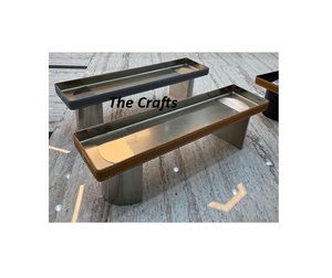 <b>Set</b> Of Two Different Size Dessert Chocolates Platter In Iron Brown Color <b>Serving</b> Platter With Acrylic Stand - Product Image 2