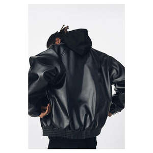 Chaqueta de Invierno para Hombre XS, Estilo Urbano, Piel de Vaca, Lona Ecológica, Transpirable, Resistente al Viento, Ligera, con Logotipo Frontal - Product Image 2