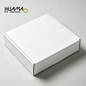 Boîte d'expédition en carton ondulé blanc vierge avec couvercle plié, emballage personnalisé non imprimé pour boîte d'abonnement mensuel, emballage cadeau - Product Image 4