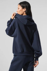 Sweat-shirt à capuche épais en coton tricoté pour femme et unisexe, épais et chaud pour l'hiver, par temps froid - Product Image 4