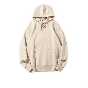 Sweats à capuche en coton épais personnalisés pour hommes Streetwear uni Sweatshirts à épaules tombantes de haute qualité OEM ODM - Product Image 1