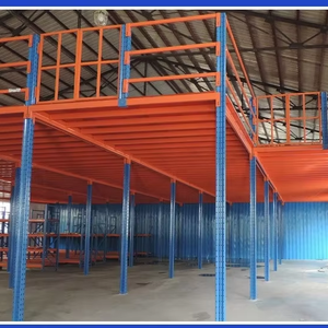 Solusi penyimpanan baja lapisan ganda industri tugas berat kustom rak loteng rak rak susun rak Multi-Level - Product Image 5