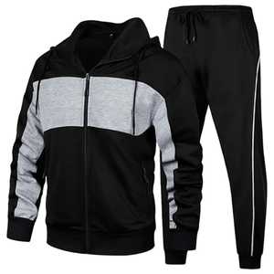 Vente en gros de sweats pour hommes, vêtements d'entraînement, pantalons de survêtement à col montant, costume pour hommes, style sportif tendance - Product Image 5