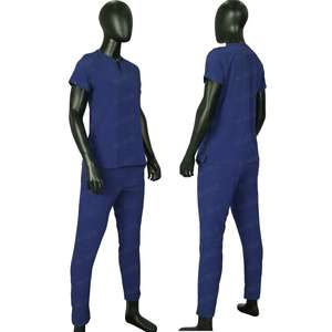 Blaze Enfermera Scrubs Uniformes Suave y Ligero Manga Corta Stand Collar Cómodo Hospital Scrub Sets - Product Image 5
