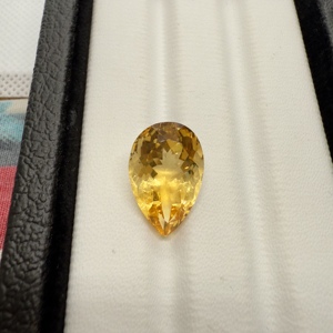 Pierre de citrine naturelle exclusive coupe poire en gros pour la fabrication de bijoux pierres précieuses en vrac du Sri Lanka - Product Image 5