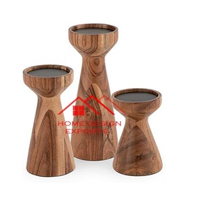 Haute vente Arica bois bougeoir personnaliser la conception décor de table bougeoir pour la maison hôtel désherbage décor utilisation - Product Image 5