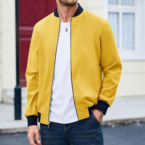 High Quality <b>Black</b> Quilted Winter <b>Denim</b> Stand Collar Solid Waterproof Windproof Eco-Friendly Vintage Custom Front <b>Men's</b> MA1 - Product Image 4