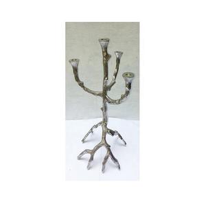 Juego de 2 candelabros de aluminio con pulido brillante para artículos de artesanía a un precio razonable candelabro único con color plateado - Product Image 5
