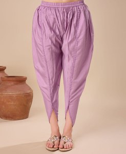 Elegante Conjunto de Kurti y Pantalones Dhoti con Bordado a Mano Multicolor, Cuello Redondo, Tela de Red, Largo hasta la Rodilla, con Dupatta a Juego, para Novia, Fiesta - Product Image 5