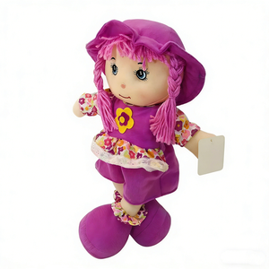 <b>customized</b> Plush Pink Rag <b>Doll</b> With Floral Dress And Hat Plush Toy For Girls 31cm-50cm Super Soft Fabric Birthday Gift - Product Image 3
