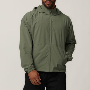 Veste coupe-vent rétro imperméable en nylon pour hommes personnalisée Veste de neige ample à fermeture éclair de style décontracté pour sports d'extérieur - Product Image 2