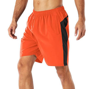 Pantalones cortos de entrenamiento activo de verano para hombre, pantalones de entrenamiento de gimnasio de secado rápido, cintura elástica, informal, para correr, logotipo personalizado, nuevos pantalones cortos de verano sólidos - Product Image 1