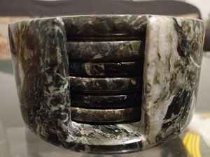 Juego de 6 Posavasos de Mármol Negro para Té y Café - Product Image 2