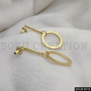 ต่างหูห้อยเคลือบทองดีไซน์ไม่เหมือนใครสินค้าแฟชั่นพรีเมี่ยมแฮนด์เมดพร้อม SKU6618 - Product Image 2