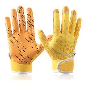 Fabricant OEM, gants de football américain pour jeunes à forte adhérence, toutes tailles, gants de football américain, gants de réception de football sur paume - Product Image 1