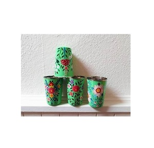 Verre imprimé de fleurs en acier inoxydable 304, utilisation au bureau, en magasin, à la maison, sur la table à manger, aspect élégant, durable, moderne, meilleur prix - Product Image 6