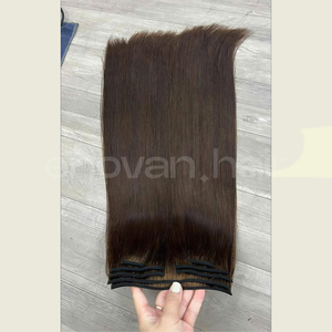 Extensiones de cabello vietnamita con CLIP de alta calidad, cutícula humana virgen alineada, textura suave y sedosa de doble dibujado, directo de fábrica - Product Image 1