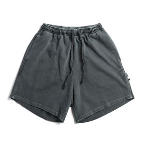 2025 nouveaux hommes décontracté en détresse solide Shorts séchage rapide respirant lavé mode ceinture élastique cordon taille basse rue - Product Image 6