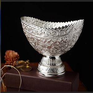 Cuenco de latón clásico para servir frutas secas, cuenco para sopa, ensalada, Color plata, para el hogar, Hotel, restaurante - Product Image 5