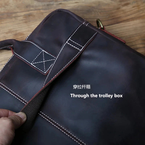 Classic Leather Laptop Messenger Crossbody Protective Portable Durable Office <b>Bag</b> - Product Image 6