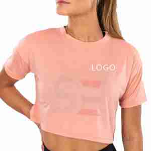 Women's <b>Crop</b> Tank <b>Top</b> Active Wear Summer Breathable Quick Dry Polyester/Cotton Body Contour Sleeveless Double Lined Yoga Shirts - Product Image 1
