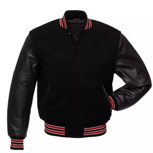 Chaquetas Varsity con Logotipo Bordado Personalizado, Mangas de Cuero, Chaqueta Universitaria de Béisbol, Chaqueta Varsity de Invierno para Hombre - Product Image 2
