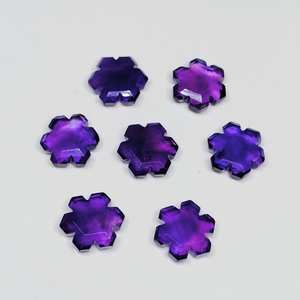 Piedra Preciosa de Amatista Púrpura Natural Tallada en Forma de Fantasía de 15 mm, Piedra Suelta para Joyería, de 2 a 6 Piezas - Product Image 1