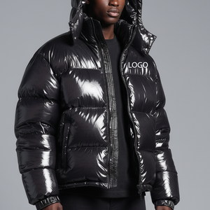 Veste matelassée d'hiver tendance personnalisée, devant en toile, couleur personnalisée, standard régulier, haute rue, imperméable, respirante, veste à bulles - Product Image 5