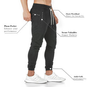 Pantalones de chándal para correr informales para hombre, pantalones de chándal ligeros de cintura media para correr, pantalones de jogging con patrón recto - Product Image 6