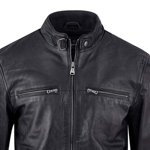 Chaqueta de piel de oveja auténtica personalizada al por mayor, ropa de moda masculina de alta calidad, abrigo de invierno de manga larga con revestimiento - Product Image 2