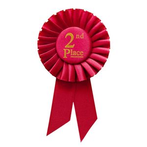 ผ้าไหมโปร่งบาง100% ลายดอกกุหลาบโลโก้แบบกำหนดเองได้รับรางวัลสองหน้าและป้ายกิจกรรมสำหรับงานเลี้ยง - Product Image 4