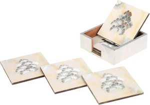 Ensemble de sous-verres en placage de bois de liège MDF Décoration intérieure - Product Image 2