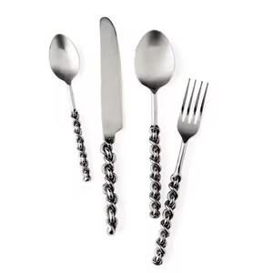 Collection de couverts modernes en acier inoxydable, ensemble de couverts, fourchette, couteau, cuillère pour hôtel, restaurant, repas à domicile - Product Image 1