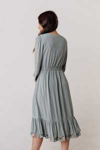 Robe de soirée mi-longue en coton brodé pour femme, tenue Sexy et décontractée, manches longues, nouvelle collection, 100% - Product Image 3