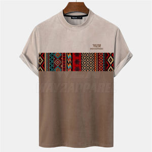 Camiseta de alta calidad para hombre Camiseta de último diseño 100% algodón Impresión de logotipo personalizado Camiseta de algodón y poliéster para hombre - Product Image 1