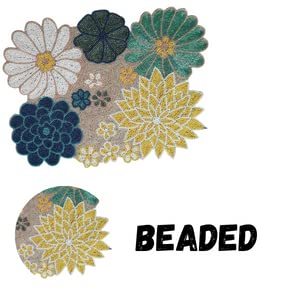 Alfombrillas de diseño floral bordadas a mano con cuentas hechas a mano, almohadillas para mesas de comedor, boda, Navidad, reuniones familiares, decoraciones para fiestas - Product Image 6