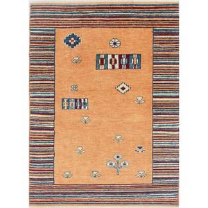 Alfombras de Lana a Rayas Clásicas Nuray, Hechas a Mano, Rojo Naranja, Rectangulares Grandes, Diseño Clásico 3D para el Hogar, para Sala de Estar - Product Image 1