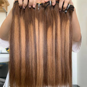 Vente en gros de marque privée meilleures extensions de cheveux pas cher réel naturel. Cheveux humains vierges du Vietnam Remy - Product Image 1