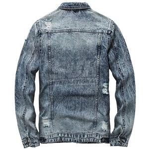 เสื้อแจ็คเก็ตยีนส์ผู้ชายผลิตอย่างมืออาชีพ ขายส่ง ผ้าฝ้าย 100% สวมใส่สบาย คอปกพับได้ ระบายอากาศดี เป็นมิตรกับสิ่งแวดล้อม เหมาะสำหรับฤดูหนาวและกิจกรรมกลางแจ้ง - Product Image 2