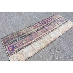 Alfombra turca Vintage clásica Beige 280X760 pies hecho a mano diseño de retazos rectángulo sala de estar alfombra lana bambú seda látex - Product Image 2