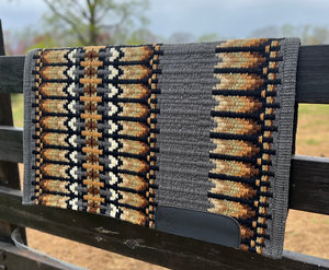 Manta de sillín de lana hecha a mano con diseño de Nueva Zelanda para Western Show Horse Top Wool Saddle Pad con tamaño de forro polar - Product Image 5