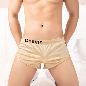 กางเกงบ็อกเซอร์ขาสั้นสำหรับผู้ชายกางเกงบ็อกเซอร์เนื้อผ้าคอตตอน95% 5% ระบายอากาศได้ดี - Product Image 1