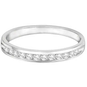 Anillo de Aniversario de Oro Blanco de 14K con Diamantes Engastados en Canal, Colección de Anillos con Diamantes de 0.25ct - Product Image 3