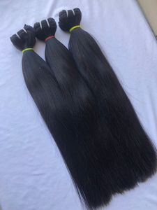 Vente en gros d'extensions de cheveux indiens Remy cuticule alignée doux et lisse naturel noir cheveux raides couleur noir naturel - Product Image 3