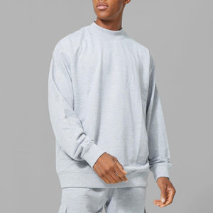 2025 nouveau arrivé surdimensionné coupe ample col rond sweat manches longues tenue décontracté luxe qualité sweats à capuche et sweat pour hommes - Product Image 3